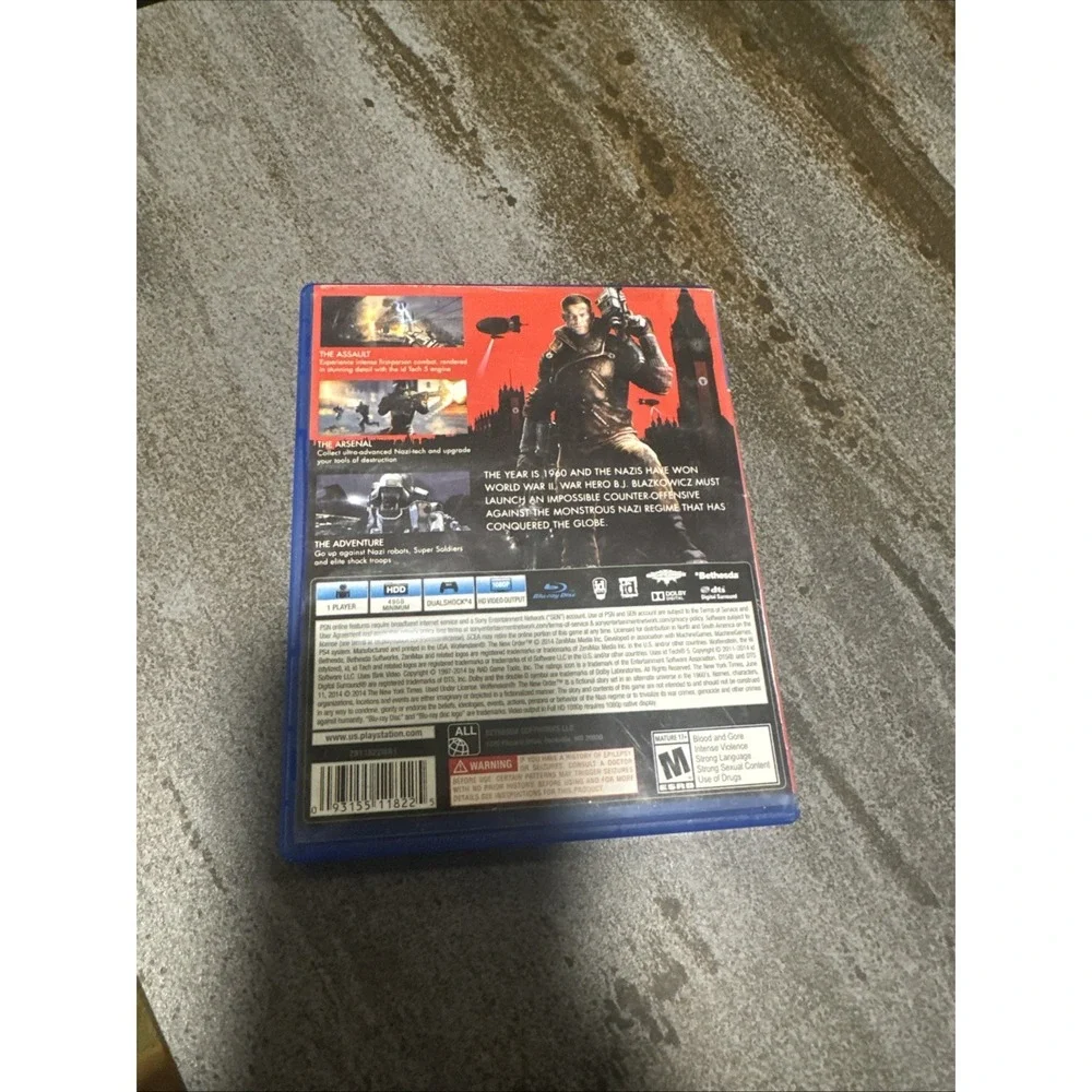 Wolfenstein The New Order PS4 PlayStation‎ 4 Complete Tested